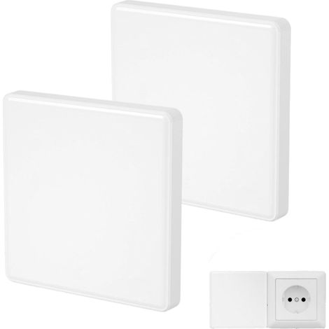 2 Cache Prise Electrique, Cache Prise Trou Murale Compteur Electrique,8.6 X 8.6 cm Cache Prise Murale,Plaques Murales Vierges pour Prises Ou Interrupteurs Inutilises (1/5)