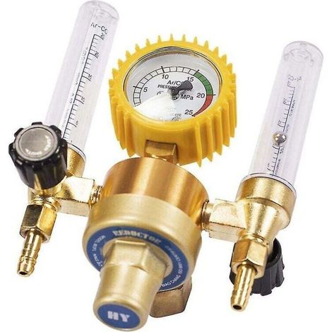 Argon Co2 réducteur de pression Mig Tig débitmètre vanne de contrôle régulateur de gaz de soudage Double Tube Bubbl (1/5)