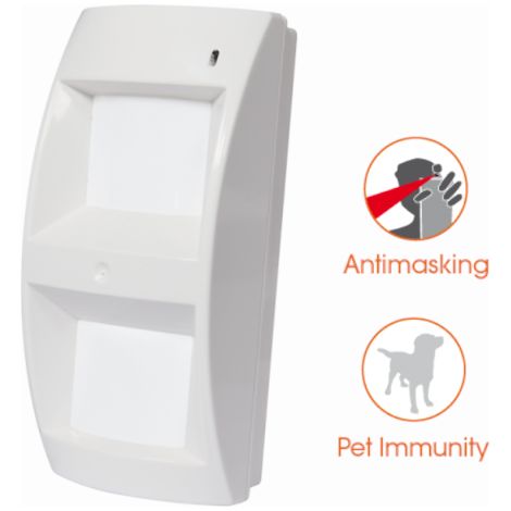 SOUTDOOR/T sensore da esterno a tripla tecnologia, antimascheramento - pet immune - programmabile da PC - EN 50131 2/4