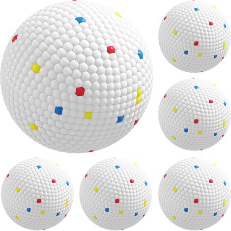 Lot de 6 balles pour chien en ETPU - Ø 58 mm, blanc - Pour lanceur et jeu - Résistantes et légères - Pour petits et moyens chiens - Design pratique (1/5)