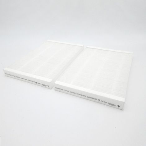 Top Filter – Lot de 2 filtres M5 pour VMC ATLANTIC Duolix twin – Dimensions 242 x 165 x 22 mm – Filtre miniplis média synthétique