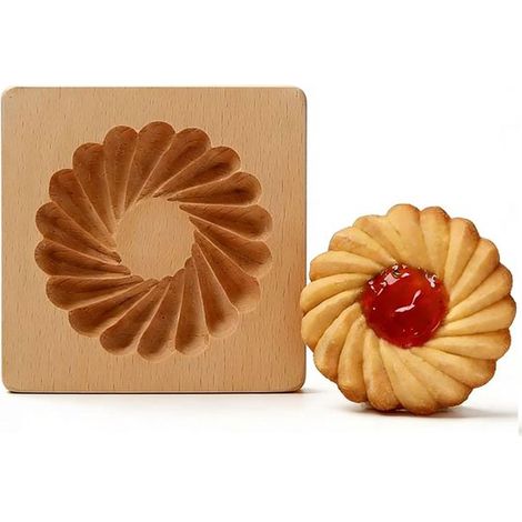 Tagliabiscotti in legno a forma di zucca, stampo per biscotti, pressa per biscotti, taglierina, stampo da forno in rilievo per forme di zucca, rivestimento antiaderente per Z (1/5)