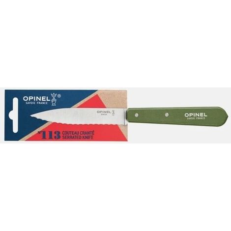 Cuchillo de cocina Opinel n°113 hoja dentada 10 cm