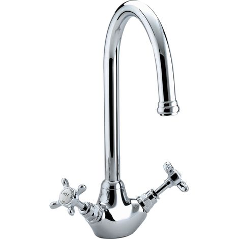 Bristan 1901 SNK EF Chrome EasyFit Sink Mixer Tap Chrome + Easy Fit Base Fixings (1/5)