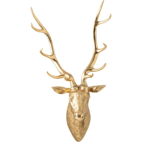 Trophée cerf mural doré en polyrésine - doré (1/4)