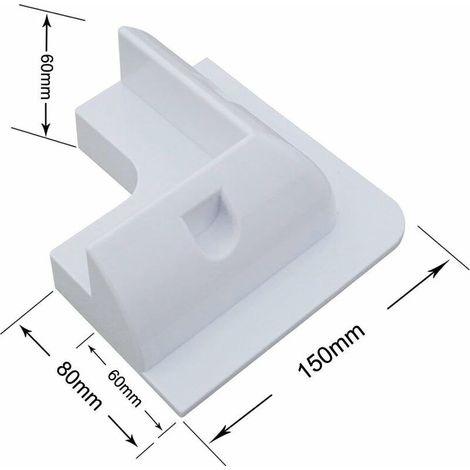 Support Panneau Solaire 4 angles, sans perçage, pour installations de camping-car et caravanes à camping-cars à la mer RV Résistant aux UV- Blanc (1/4)