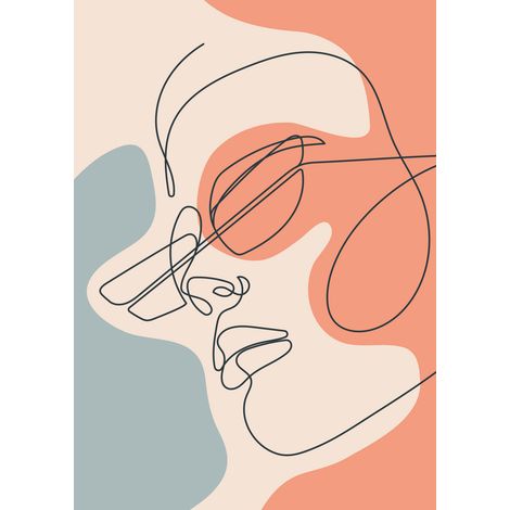 Papier peint panoramique - Femme Boho - 130 cm x 183 cm (1/2)