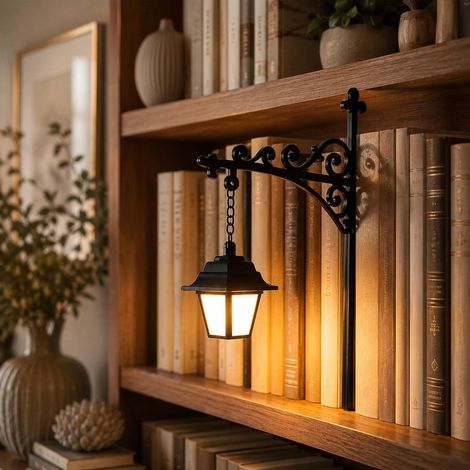 1 pièce Lampe Book Nook LED vintage, décoration de bibliothèque, lumière chaleureuse pour coin lecture et bureau (1/5)