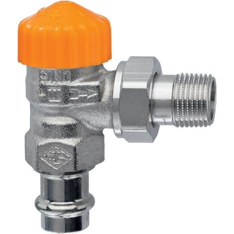 HEIMEIER Thermostat-Ventilunterteil Eclipse, Eck, DN 15, ViegaPress 15 mm, 3941-15.000 (1/3)