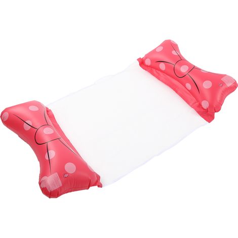 Hamac gonflable pour piscine, hamac aquatique portable pour adultes, rose rouge (1/5)