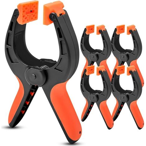 5 Pièces Pince à Ressort, Pinces à Ressort en Nylon, Clips pour collage à mâchoires de serrage mobiles, pour le Travail du Bois, Bricolage, Arrière-Plans Photo, Studios Photo (1/5)