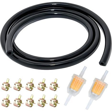Kit de durites d'essence pour voiture, tuyau de carburant de 2 mètres de diamètre avec filtre à essence et colliers de serrage, kit de durites d'essence avec filtres à carburant et colliers de serrage (1/5)