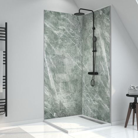 panneau mural pierre finition artic green 90 x 210 cm - stone'it artic green (1/5)