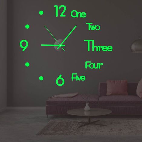 Horloge Murale - Mouvement Quartz - Diamètre 40 cm - Cadran Abstrait avec Miroir Acrylique - Métal + Acrylique + EVA - Pour Salon Bureau Décoration Intérieure - Kit Complet ×1 (1/5)