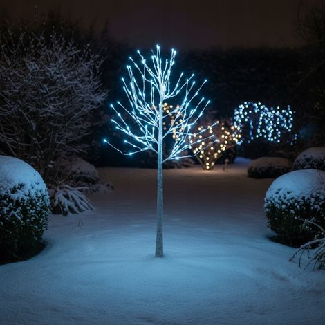 Albero di Natale decorativo a LED, betulla, 150 cm, luci bianco freddo (1/5)