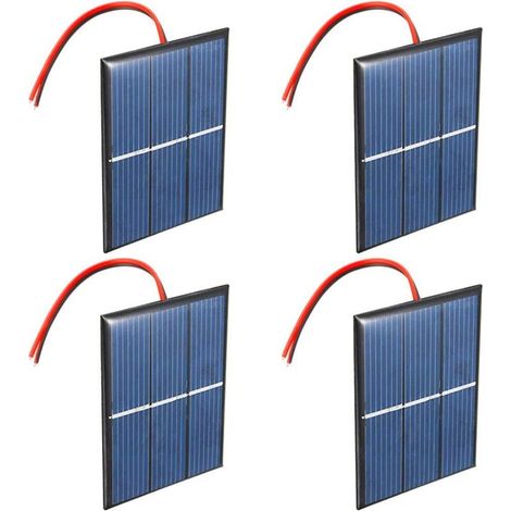 Ensemble de 4 pièces 1.5V 0.65W 60X80mm Micro Mini Panneau Solaire Cellules pour l'énergie de l'énergie Solaire. Accueil Bricolage. Projets Scientifiques - Jouets - Chargeur de batterie