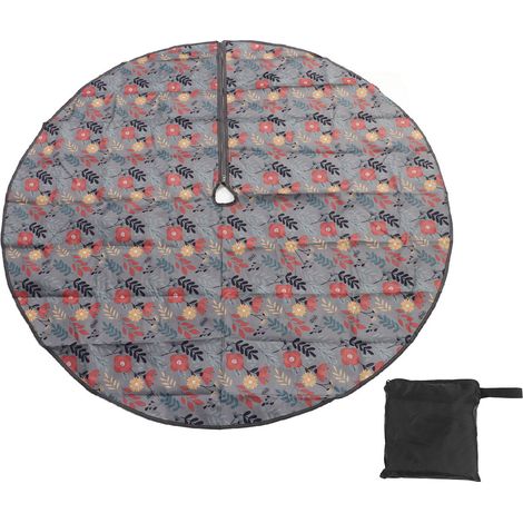 Nappe ronde extérieure imperméable imprimée, housse de table ronde anti-poussière, terrasse, cour, jardin, lot de 1 (1/5)