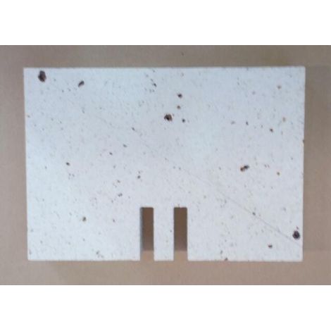 ETA Schamottplatte Twin hinten mit Ausschnitt Glutbettschalter - 020-1803-00 (1/2)