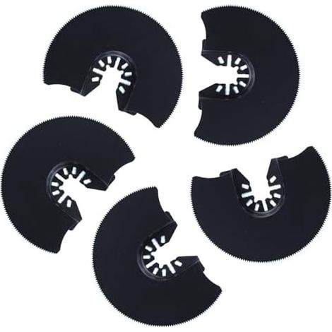 Lot de 5 lames scie oscillantes semi-circulaires pour couper du bois, plastique, métal souple, 88 mm, à dégagement rapide - (1/5)