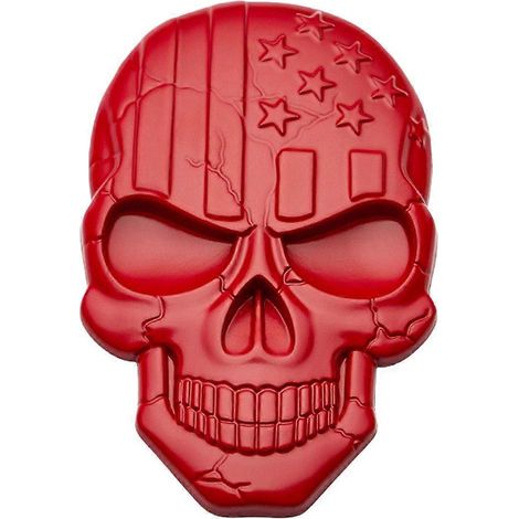 autocollant personnalisé drapeau américain pour voiture et camion-6.9X4.4CM-Red