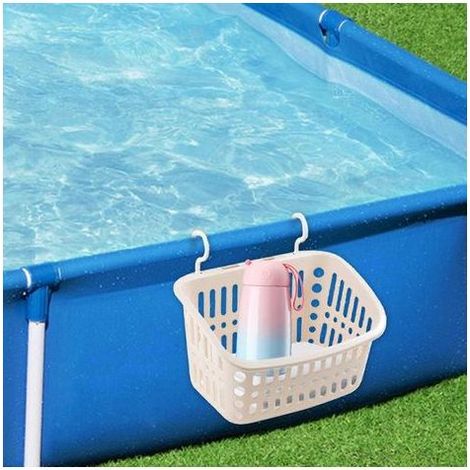 Pool-Aufbewahrungskorb-Set, Getränkehalter, Aufstellpool-Zubehör, Spielzeugkorb, Aufbewahrungsbehälter für die meisten Rahmenpools (1/5)