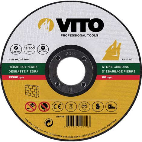 Disques spécial Pierre Diam 125 mm Alésage 22 mm VITO