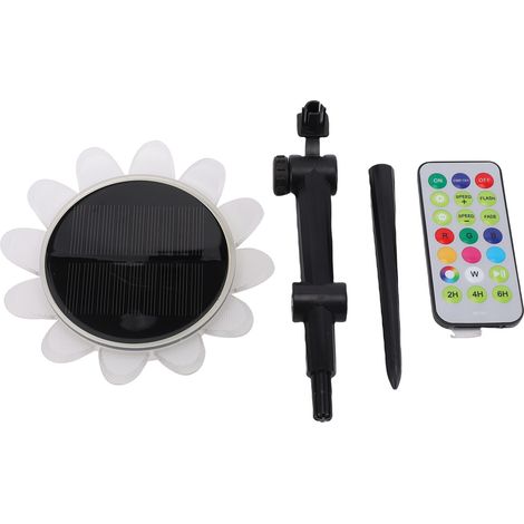 Balise de chemin étanche à énergie solaire, LED colorée avec télécommande, pour jardin, piscine, cour et pelouse. (1/5)