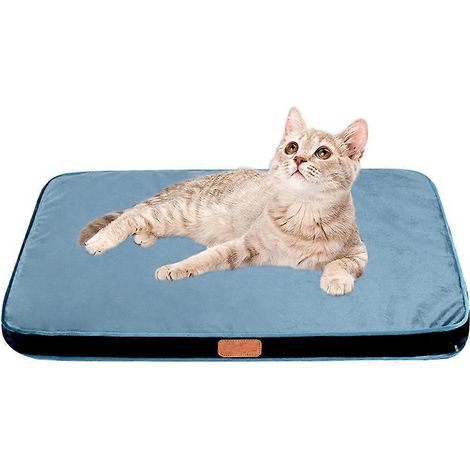 Coussin pour animaux de compagnie, couverture chaude et épaisse pour l'automne et l'hiver pour chats et chiens, antidérapant - Bleu (1/5)