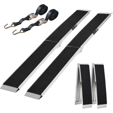 TRUTZHOLM 2x Auffahrrampe klappbar 228 cm 680 kg Traglast Alu Anti Rutsch Quad ATV Rasenmähertraktor