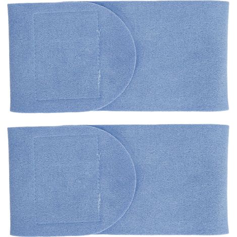 2 coussinets de gel cervical bleu suédine lavable, patchs anti-rides cou réutilisables enveloppants, membrane hydratante douce (1/5)