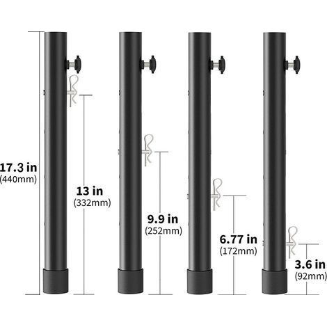 Klappbarer Tischbein-Erhöhung, Schnellmontage für Thekenhöhe (7,8 Zoll) (1/4)