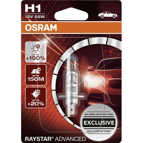Scheinwerferlampe H1 Raystar Advanced 2er Pack Hochleistungslicht
