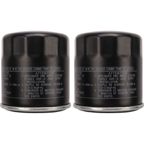 Oil Cleaner, 2PCS Oil Filter 5GH 13440 70 Smooth Surface Black Replacement for YZF-R1 2000-2014. (1/4)