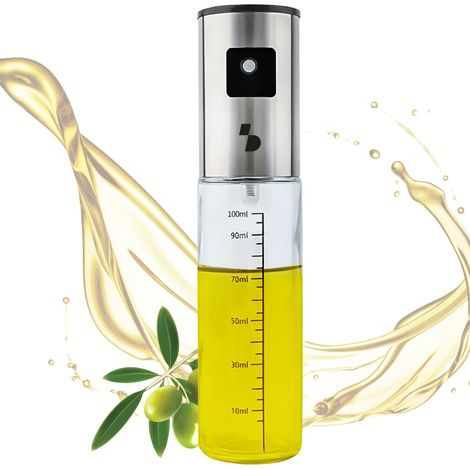 BEPER C102SPE100 Spruzzino Olio per Friggitrice ad Aria in Vetro 100 ml, Nebulizzatore per Olio Alimentare, Spray per Aceto, Limone e Condimenti, BPA Free (1/5)