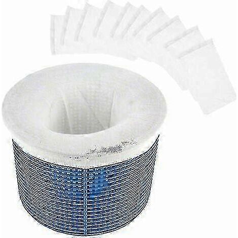 26-27 Couvertures en tissu de nylon élastique durable pour toilettes de piscine, ensemble de 10 filtres en maille pour le nettoyage. (1/2)