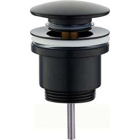Bonde de lavabo clic-clac universelle laiton Noir Mat