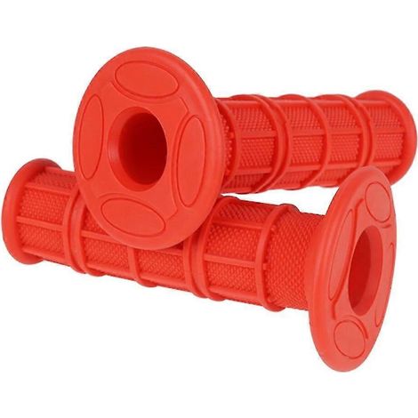 Universelle, weiche Gummigriffe (7/8 & 1 Zoll) für KTM, Honda, Kawasaki, Yamaha, Suzuki, BMW, MX-, Pit- und Dirtbike-Motorräder – Rot (1/5)