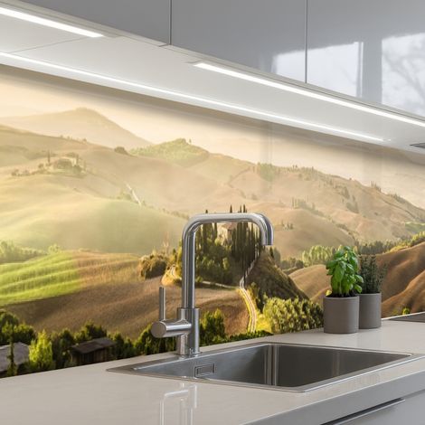 SCHIENALI CUCINA Paesaggio - Toscana - Luce del mattino 400x60 cm (1/5)