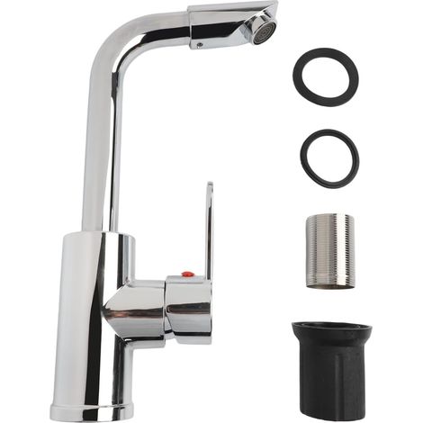 Mitigeur pour vasque, chromé, eau chaude/froide, monocommande (1/5)