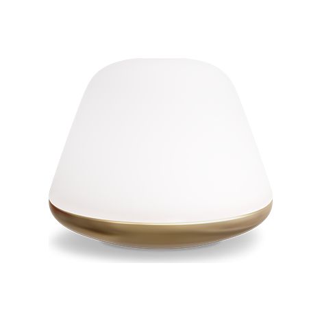 Bloom Lampe à Poser 38cm Laiton, Verre Opalin, Gradateur Sur Cordon 1x E27