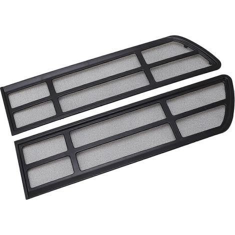 Lot de 2 grilles d'aération de voiture, noires, étanches, protection UV, cache de protection pour l'aération, pièces de rechange (1/5)