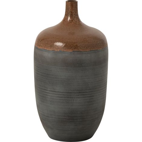 Vase en Céramique "Havan" 60cm Bleu Gris (1/4)