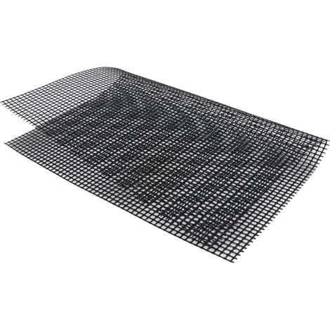 Grille de Barbecue Antiadhésive Alimentaire Noir 30x40cm - Tapis de Cuisson Multifonction pour Extérieur