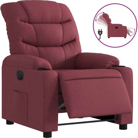 Maison Exclusive - Relaxsessel Elektrisch Weinrot Stoff