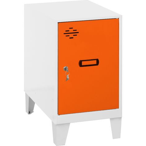 Simonrack Mini armadietto arancione con piedi bianchi 575x300x500 mm