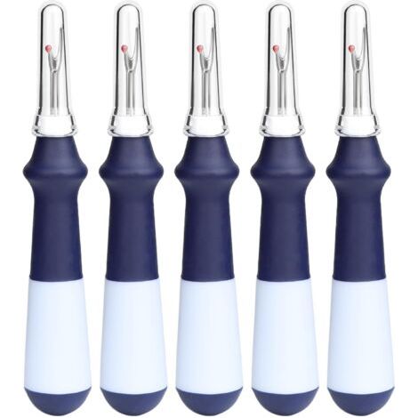 Découpeur de couture à poignée ergonomique, grand dissolvant de fil coloré pour l'artisanat de couture, enlever les ourlets et les coutures de broderie 5 pièces (1/5)