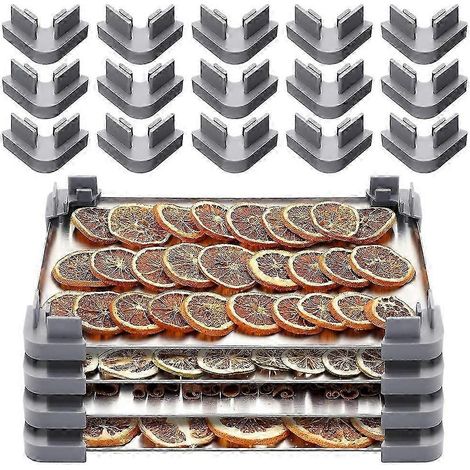 Ensemble de 16 plateaux empilables compatibles avec le déshydrateur lyophilisateur Harvest Right - Améliore la conservation et la stabilité des aliments lyophilisés - OP GreyWHBYV (1/4)