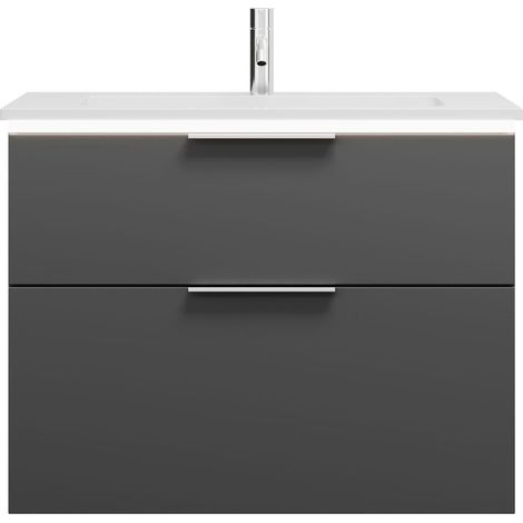 burgbad Eqio lavabo mineral de fundición con mueble bajo para