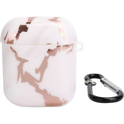 Étui/coque de protection élégant pour écouteurs Apple AirPods 2/1 avec anneau porte-clés pour une durabilité accrue, une protection antichoc et pour éviter les pertes. (1/5)