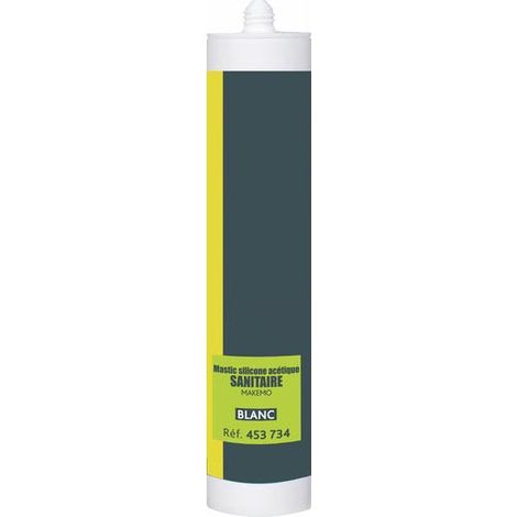 Mastic sanitaire silicone acétique Makemo P-Pro translucide 300ml - carton de 24